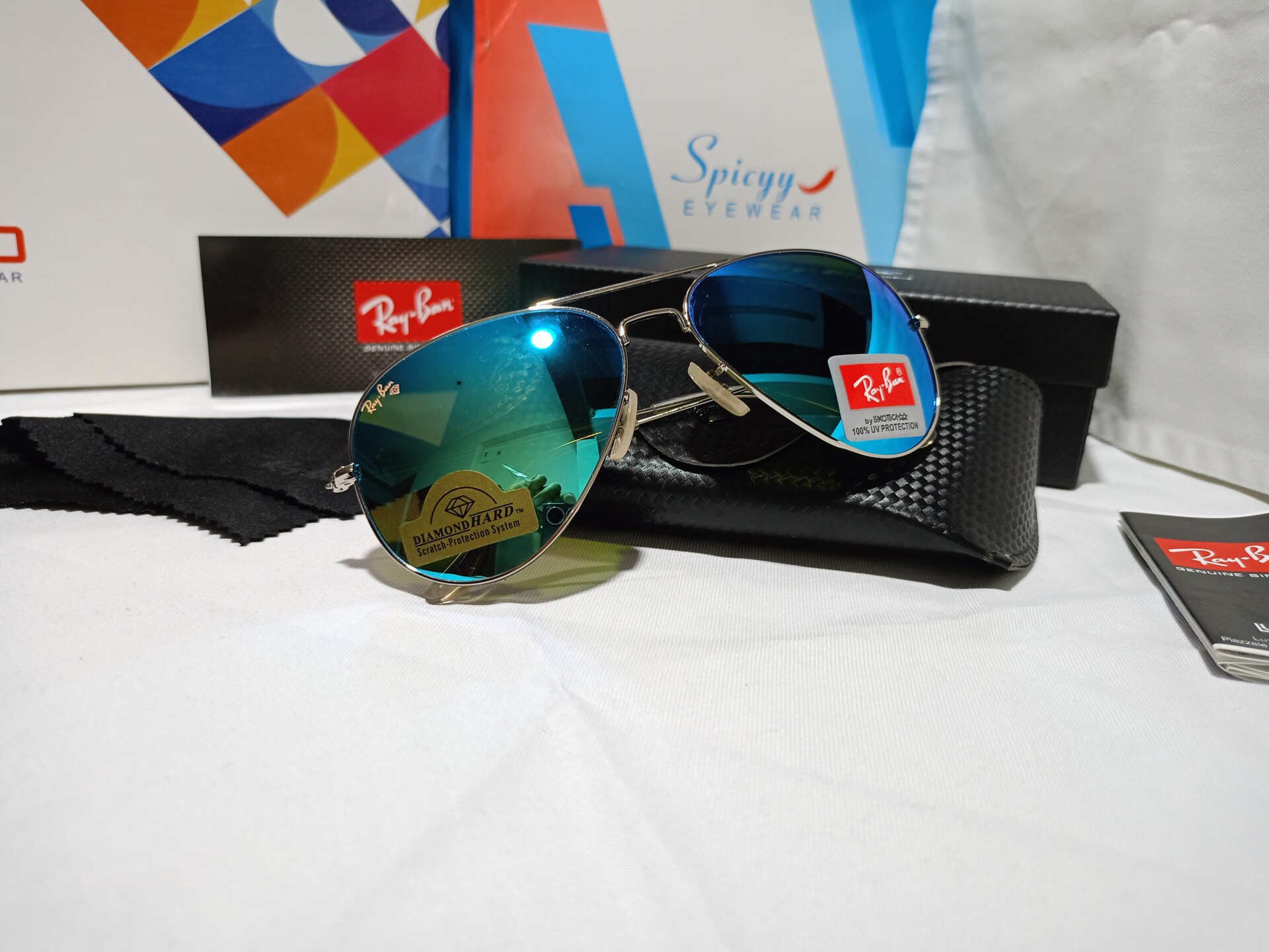 Rayban aviator blue marker sunglasses new - Image 6