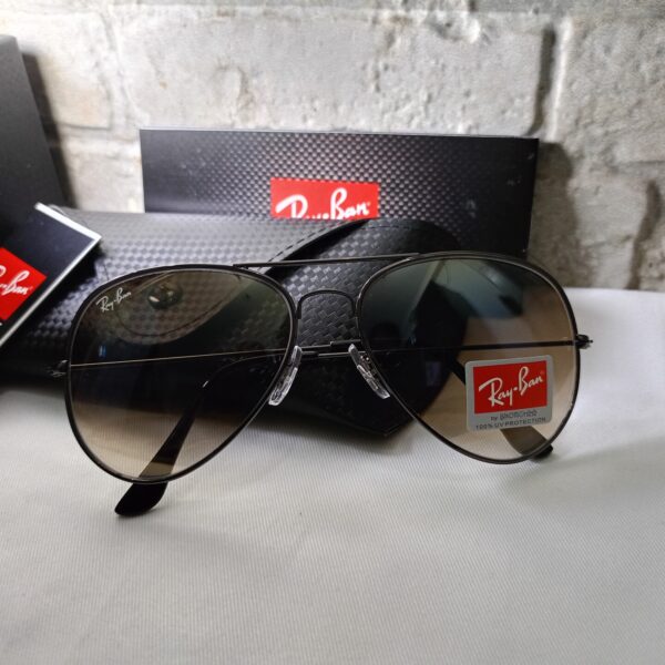 ray ban aviator brown shade sunglasses