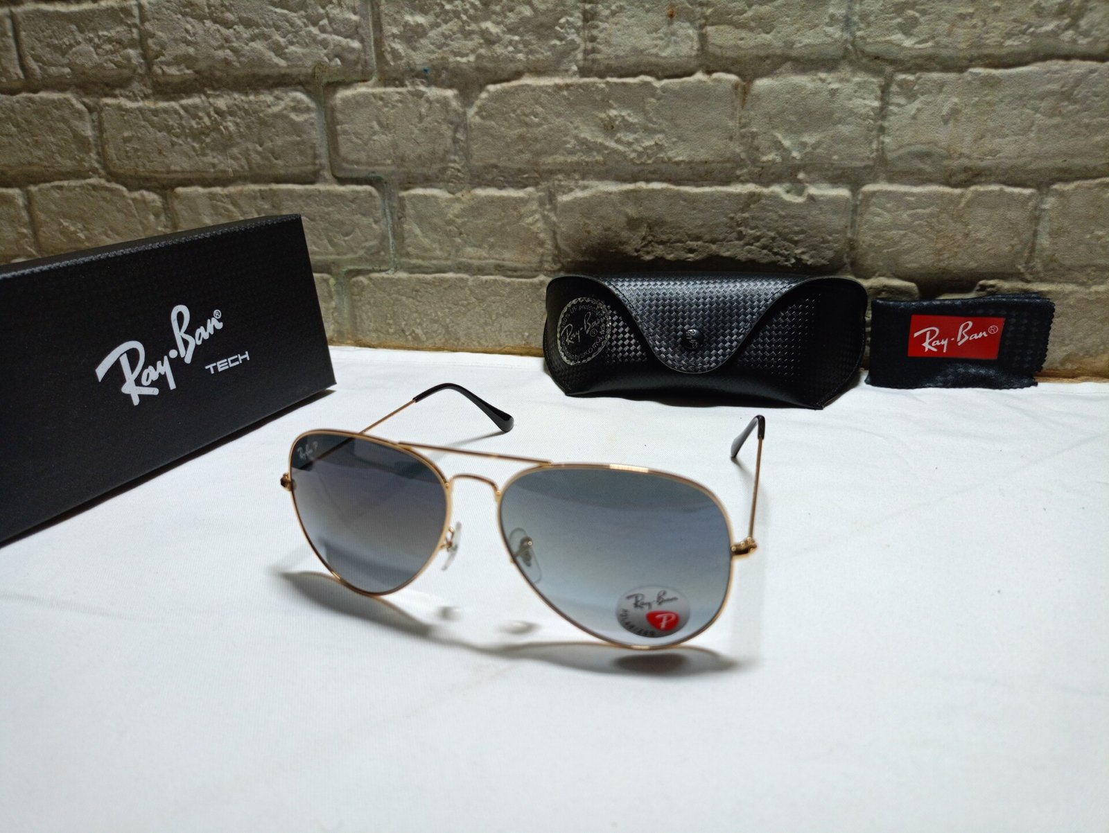 Rayban polarized aviator sunglasses 3026