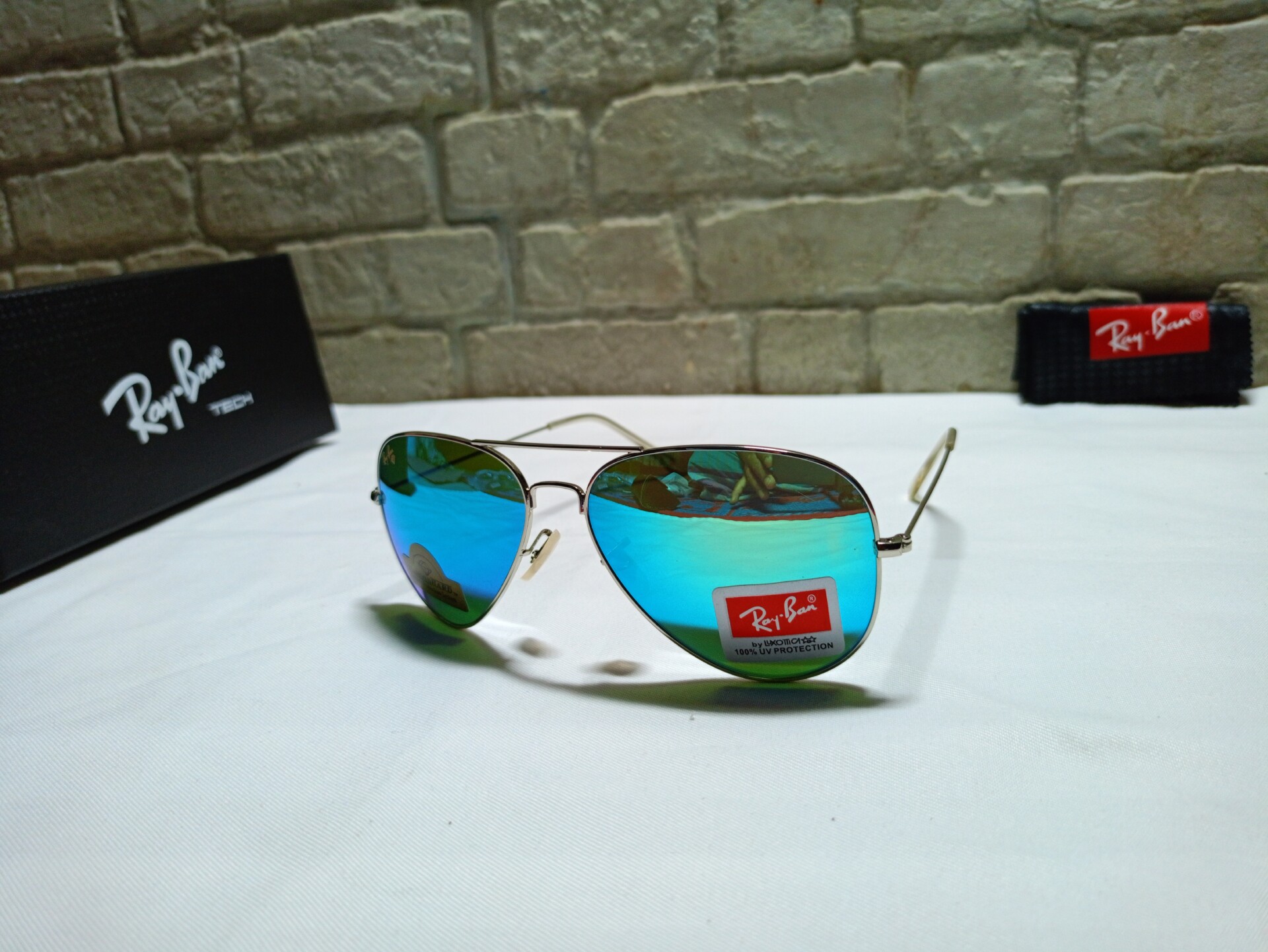 Rayban aviator blue marker sunglasses new - Image 4