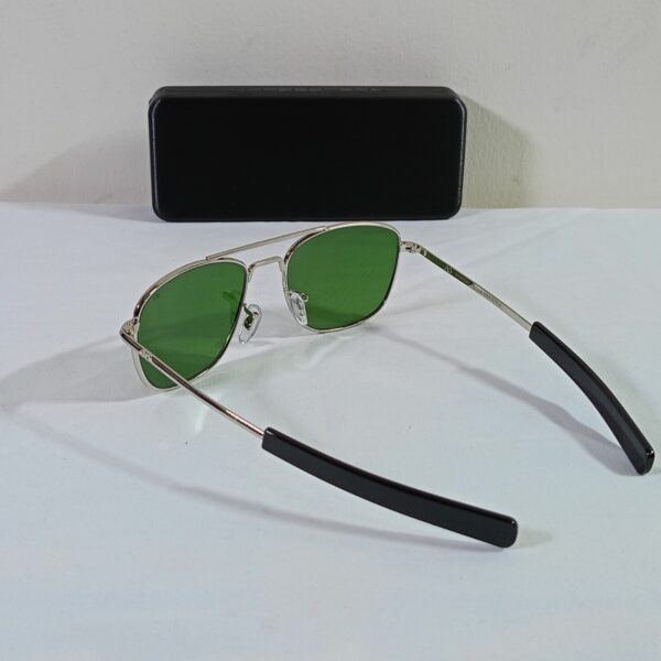 Alternative view of AO sunglasses silver -green lens