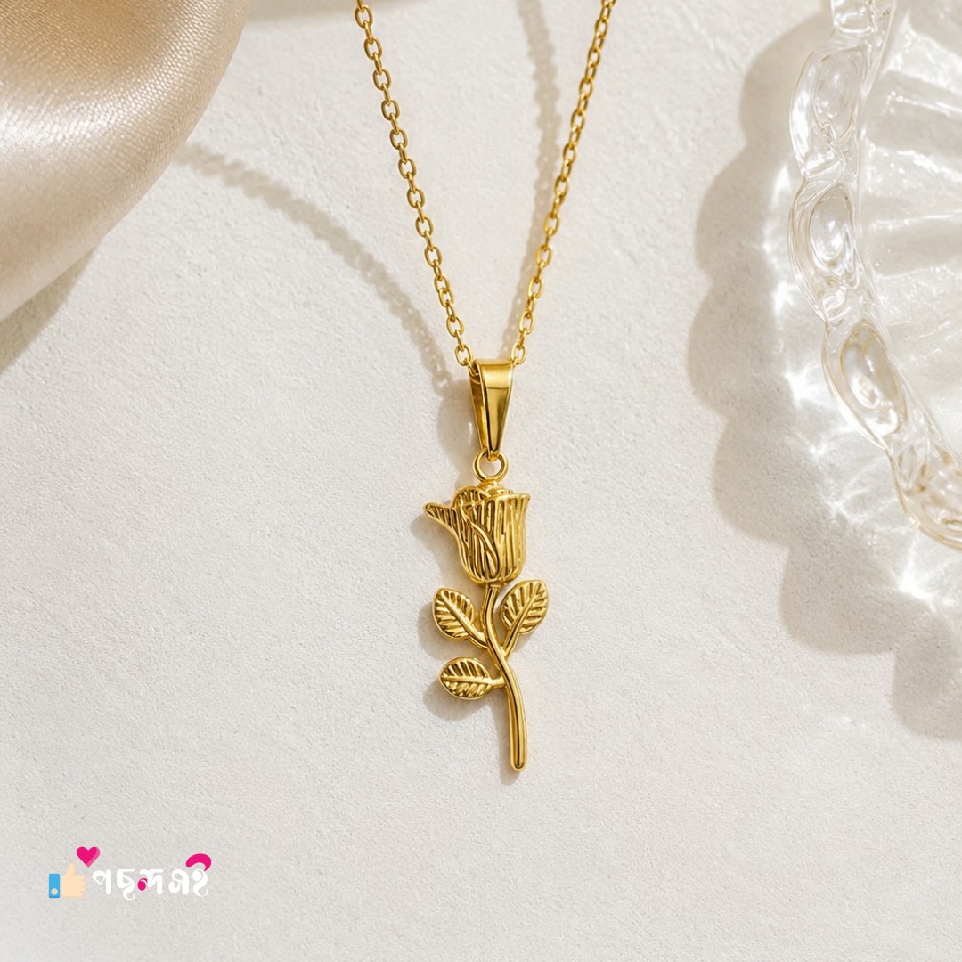 22k gold plated Rose necklace