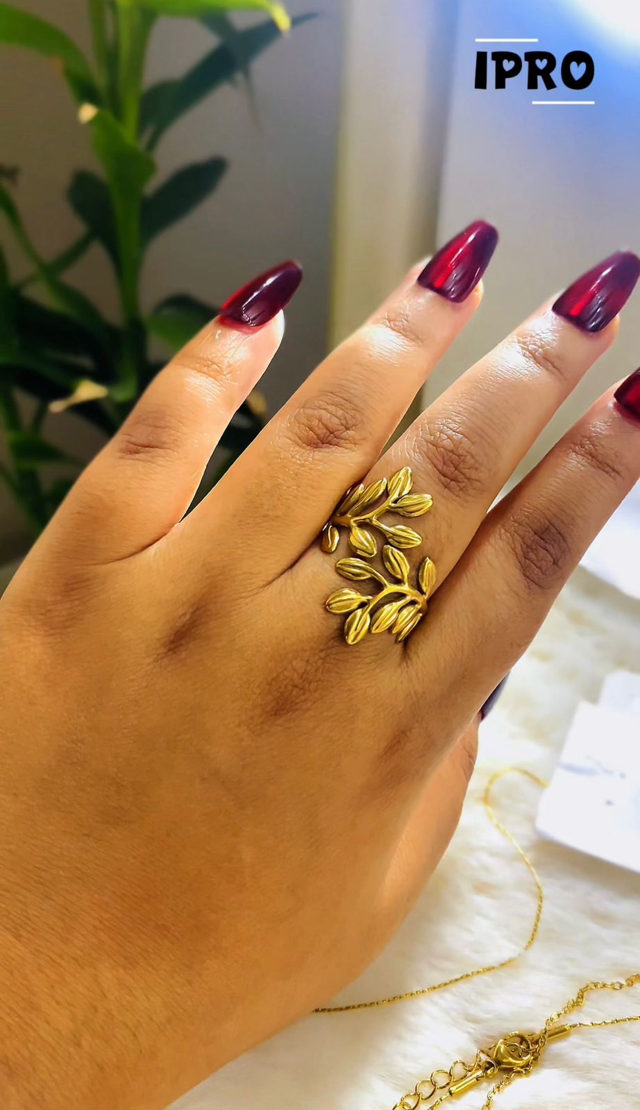 22k Gold Platted High Quality Rings leaf