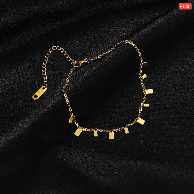 2 pis Hanging Small Biscuit 22K Gold Anklet Payel PL-07 - Image 3