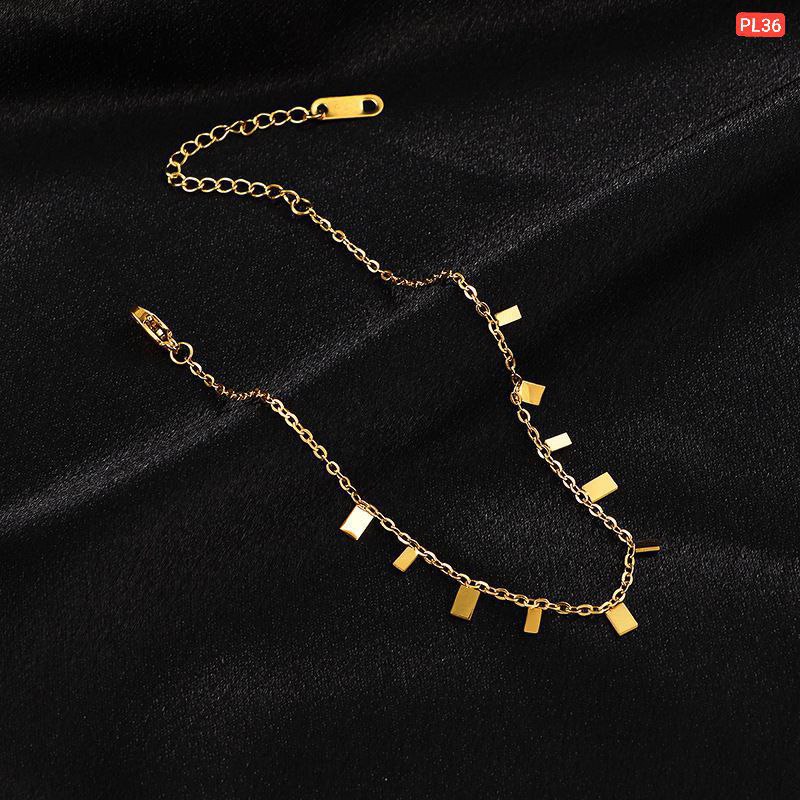 2 pis Hanging Small Biscuit 22K Gold Anklet Payel PL-07 - Image 4