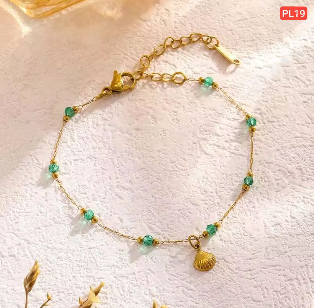 22k gold plated Shell Green ball anglet payel pl19 - Image 4
