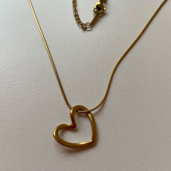 Alternative view of Single Love 22K Gold Polish Necklace