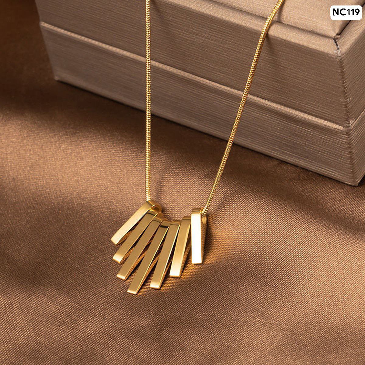 7 Stick 22K Gold Necklace