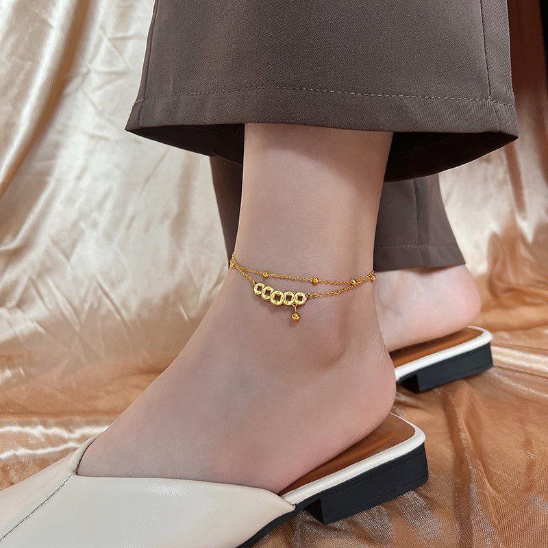 Double chain copper coin anklet payel PL-11 - Image 4