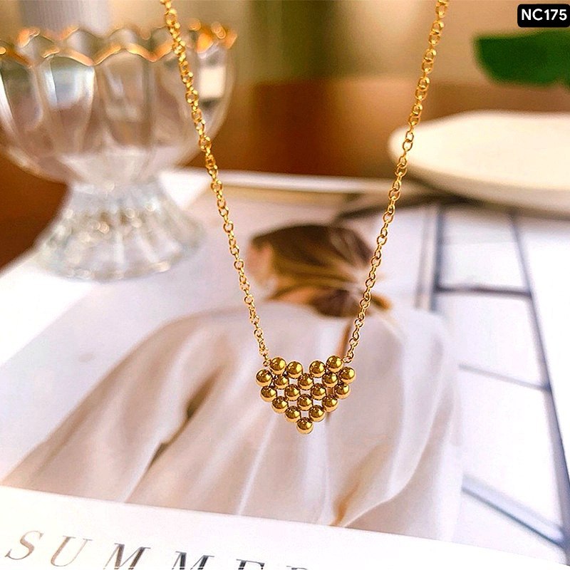 Alternative view of Multi ball Love 18K Gold Necklace NC175