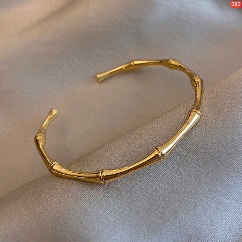 Open Bamboo 22K Gold Bracelet B95 - Image 3