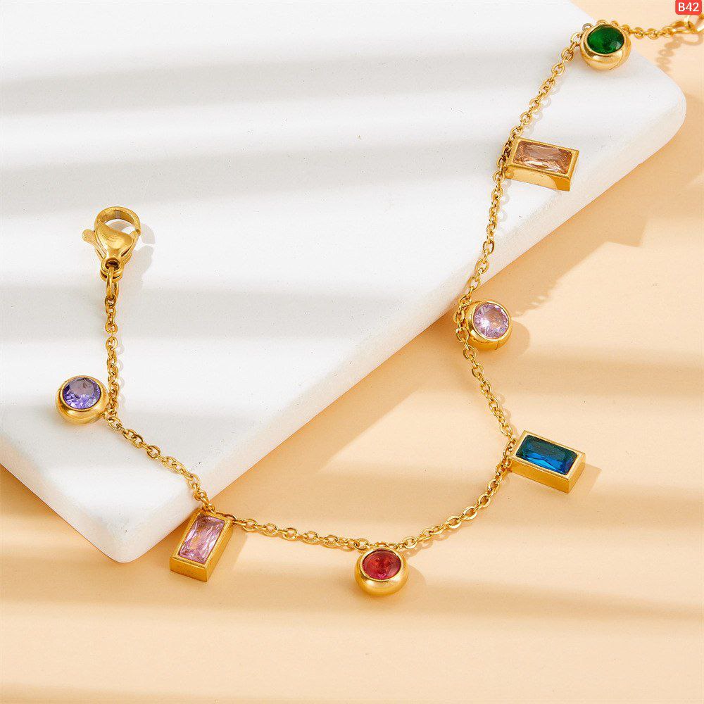 High Quality Multi Colour Stone Bracelet B42