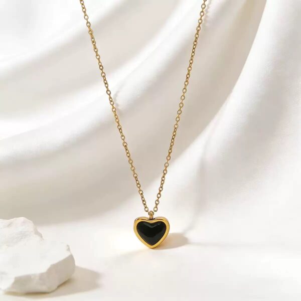 Dark Love Hanging Pendant 22Karet Gold Plated Necklace